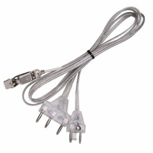 Sabre/Foil body wire FIE TRANSPARENT with transparent plugs